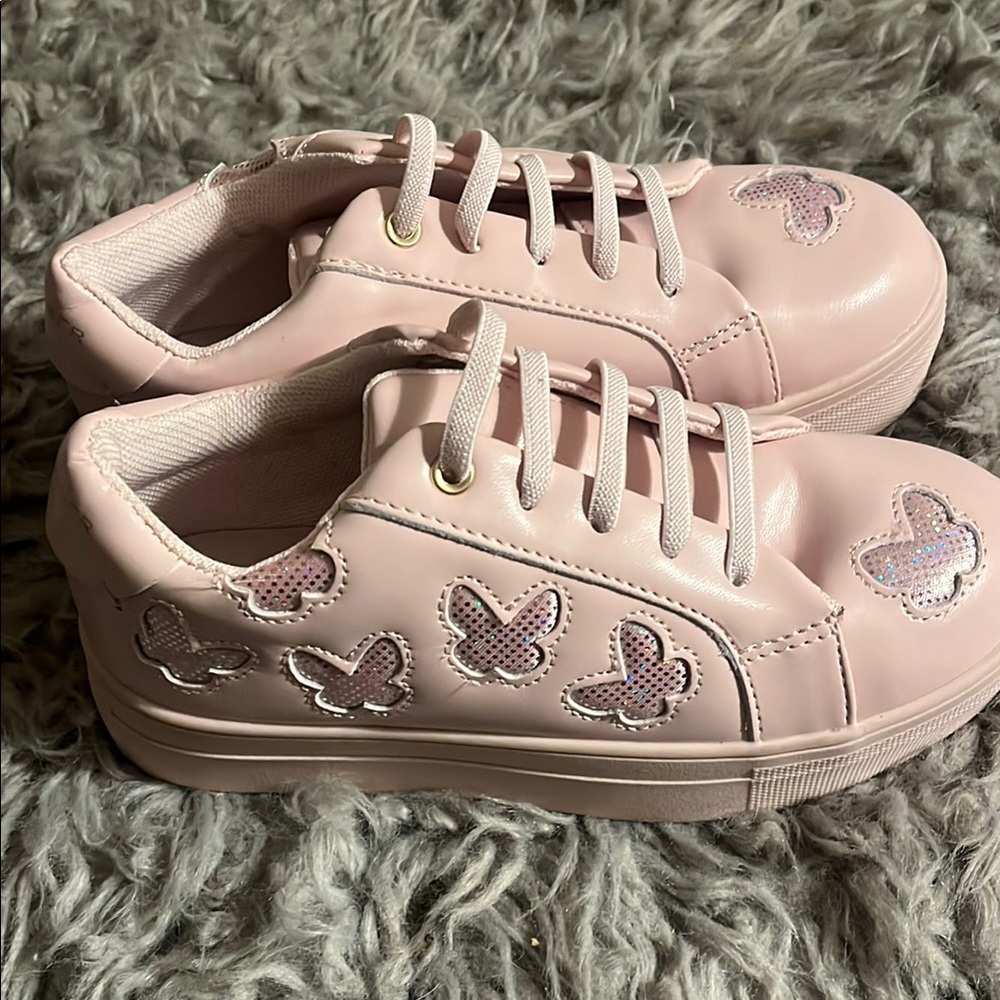 Pink Butterfly Kids Shoes